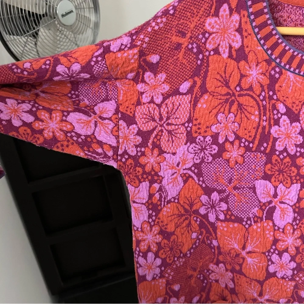 Gudrun Sjoden Ottilia Floral Knjt Coat Jacket Women’s Large - Picture 5 of 13